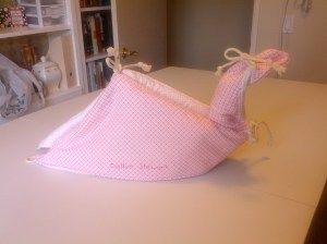 The quilt, assembled into a bird